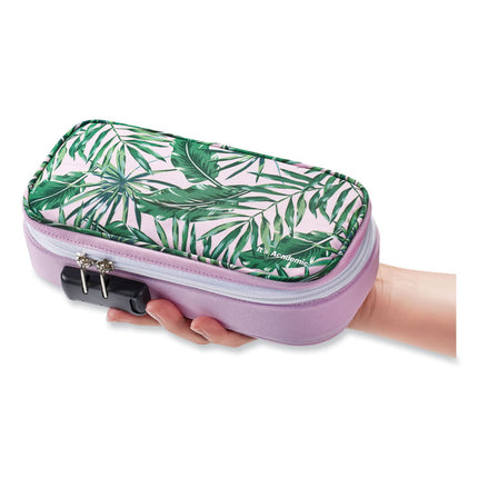 It's Academic Locking Pencil Case, 2 Compartments, 4.75" x 2.5" x 2.5", Assorted Colors, 2/Pack