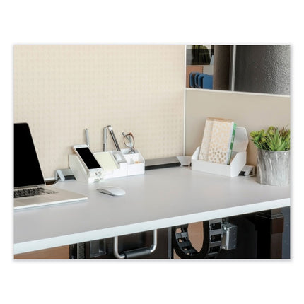 KONNECT DESK ORGANIZER AND CABLE MANAGEMENT NINE-PIECE KIT, PLASTIC, WHITE