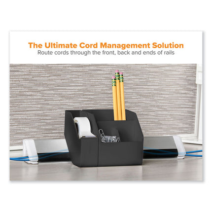 KONNECT DESK ORGANIZER AND CABLE MANAGEMENT 12-PIECE KIT, PLASTIC, BLACK