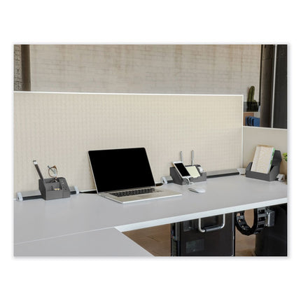 KONNECT DESK ORGANIZER AND CABLE MANAGEMENT 12-PIECE KIT, PLASTIC, GRAY