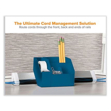 KONNECT DESK ORGANIZER AND CABLE MANAGEMENT 14-PIECE KIT, PLASTIC, BLUE
