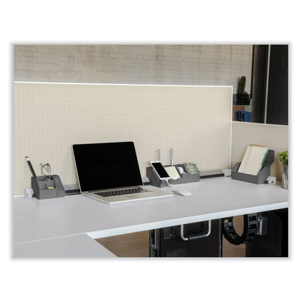 KONNECT DESK ORGANIZER AND CABLE MANAGEMENT 14-PIECE KIT, PLASTIC, GRAY