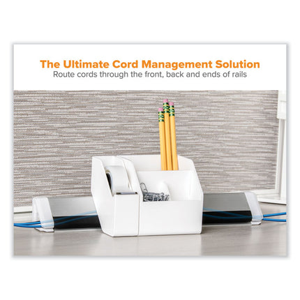 KONNECT DESK ORGANIZER AND CABLE MANAGEMENT 14-PIECE KIT, PLASTIC, WHITE