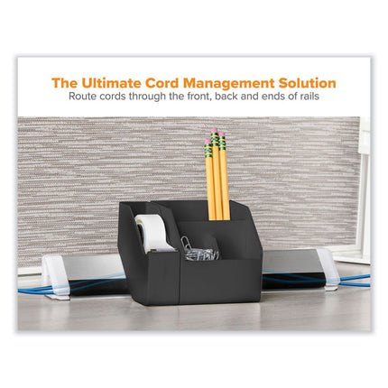 KONNECT DESK ORGANIZER AND CABLE MANAGEMENT 17-PIECE KIT, PLASTIC, BLACK