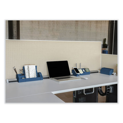 KONNECT DESK ORGANIZER AND CABLE MANAGEMENT 17-PIECE KIT, PLASTIC, BLUE