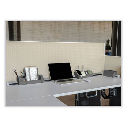 KONNECT DESK ORGANIZER AND CABLE MANAGEMENT 17-PIECE KIT, PLASTIC, GRAY