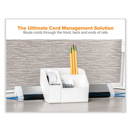 KONNECT DESK ORGANIZER AND CABLE MANAGEMENT 17-PIECE KIT, PLASTIC, WHITE