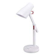 OFFICE LED DESK LAMP WITH QI WIRELESS CHARGING, 17.5" HIGH, WHITE BASE