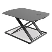 MANUAL HEIGHT ADJUSTABLE STANDING DESK CONVERTER, 22.05" X 31.34" X 1.26" TO 15.75", BLACK