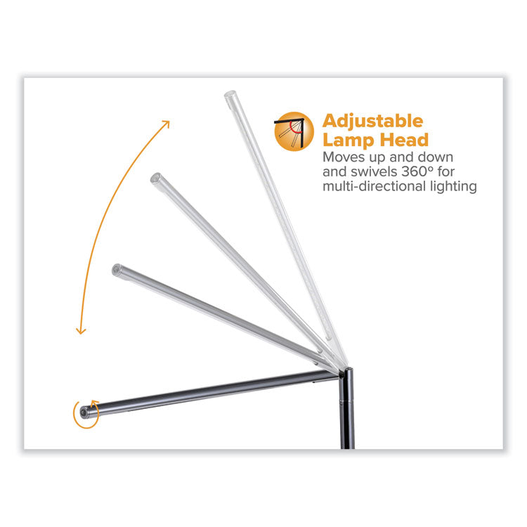 PUREOPTICS LED FLOOR LAMP, 52.2" TALL, SILVER BASE