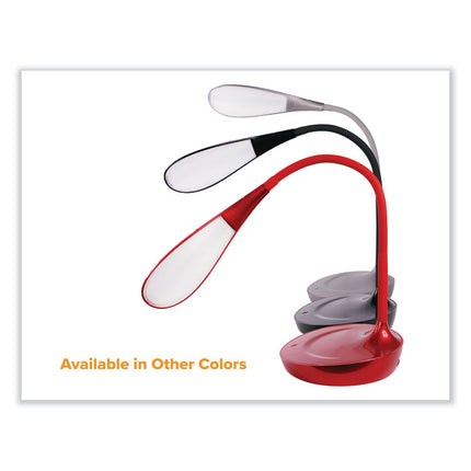 OFFICE DIMMABLE GOOSENECK DESK LAMP WITH USB CHARGING PORT, 15.16" HIGH, BLACK BASE