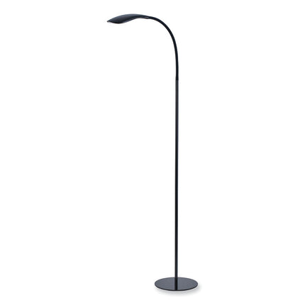 GOOSENECK FLOOR LAMP, 72" TALL, BLACK BASE