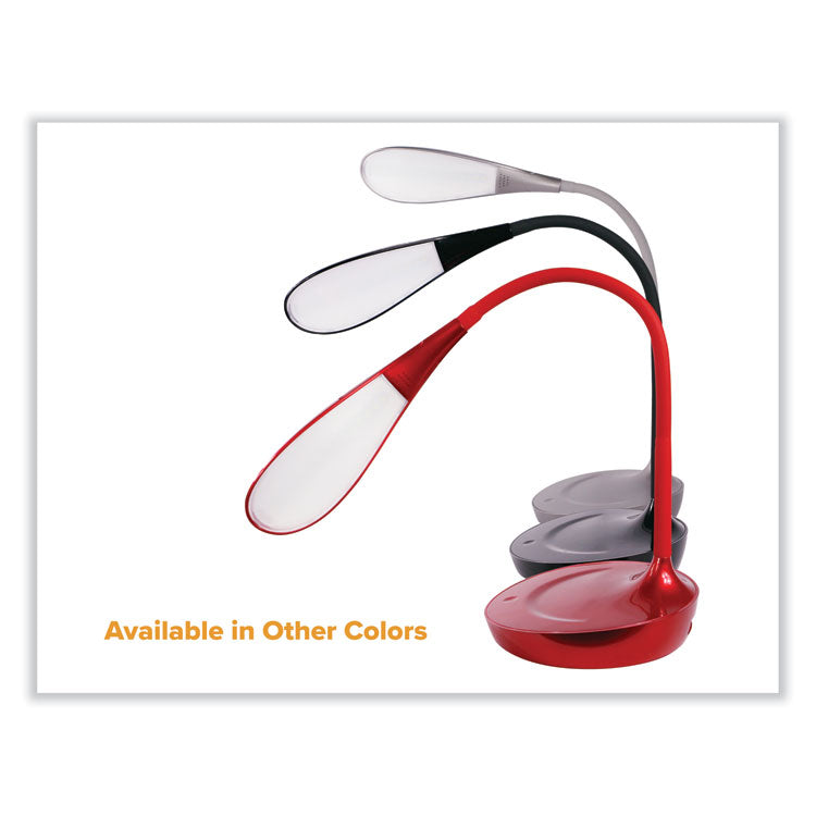 OFFICE DIMMABLE GOOSENECK DESK LAMP WITH USB CHARGING PORT, 15.16" HIGH, RED BASE