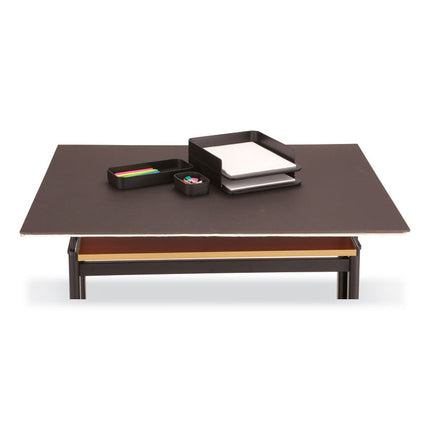 Plastic Stacking Desktop Sorter Set, 4 Sections, 10" x 12.25" x 6.25", Black