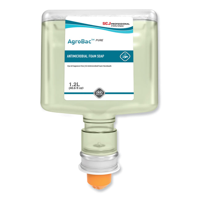 AgroBac Pure Foam Wash Touch Free Cartridge Refill, Unscented, 1.2 L, 3/Carton