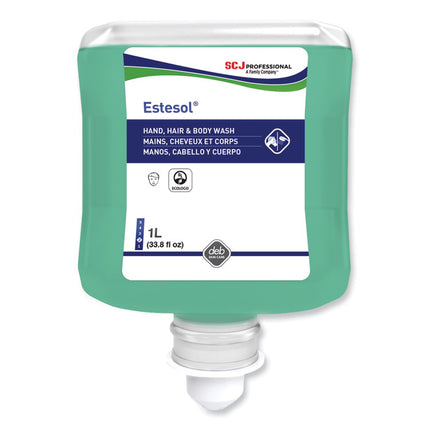 Estesol Hand, Hair and Body Cleaner Manual Cartridge, Rainforest Scent, 1 L, 6/Carton