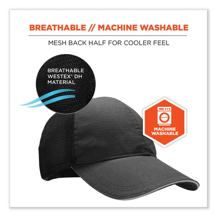 Skullerz 8946 Baseball Cap, Cotton/Polyester, One Size Fits Most, Black