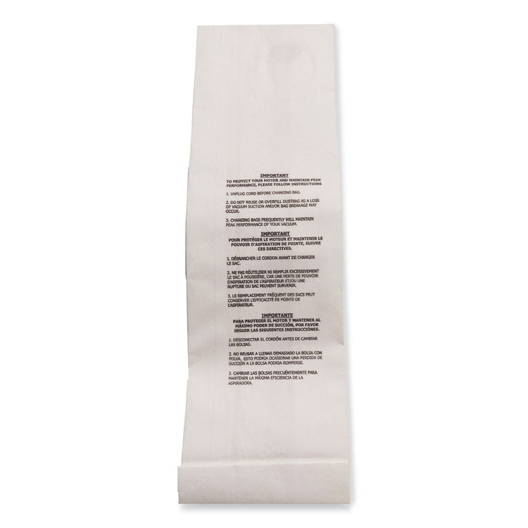 Vacuum Filter Bags Designed to Fit Allstar Javelin 12'' Series/Windsor Sensor S/S2/XP/Veramatic Plus, 100/Carton