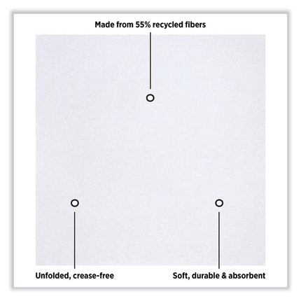 Linen-Like Natural Flat Pack Napkin, Ultraply, 16" x 16", White, 1,200/Carton