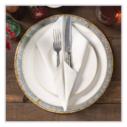 Linen-Like Natural Flat Pack Napkin, Ultraply, 16" x 16", White, 1,200/Carton