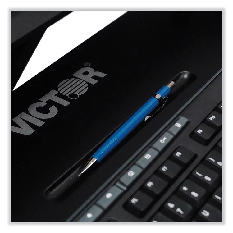 Height Adjustable Corner Standing Desk with Keyboard Tray, 36 x 20 x 0 to 20, Black