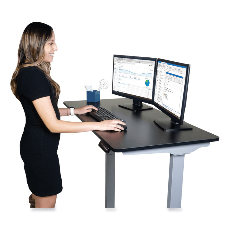 Electric Height Adjustable Standing Desk, 48 x 23.6 x 28.7 to 48.4, Black