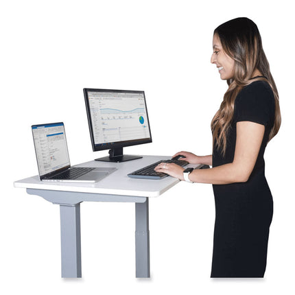 Electric Height Adjustable Standing Desk, 36 x 23.6 x 38.7 to 48.4, White