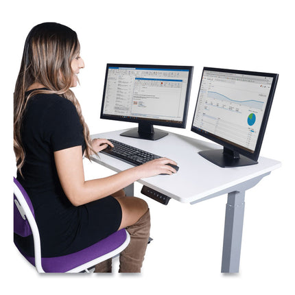 Electric Height Adjustable Standing Desk, 36 x 23.6 x 38.7 to 48.4, White