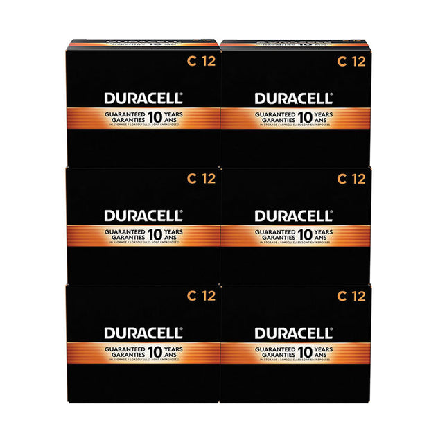 Coppertop Alkaline C Batteries, 72/carton