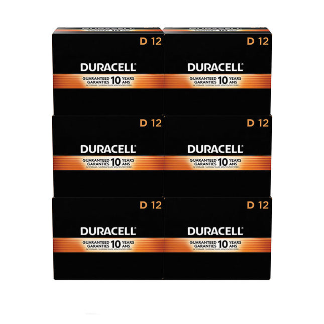 Coppertop Alkaline D Batteries, 72/carton