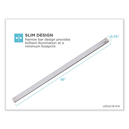 led dimmable under counter lighting with motion sensor and magnetic option five-bar kit, 0.78w x 0.39h