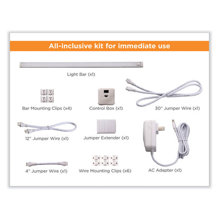 led dimmable under counter lighting with motion sensor and magnetic option one-bar kit, 0.78w x 0.39h, 18" length