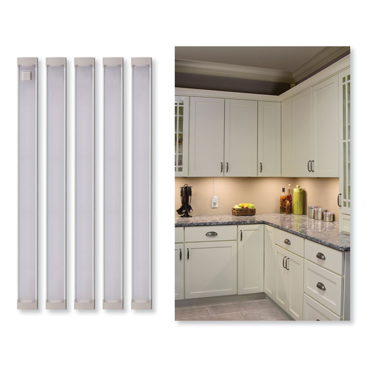 led dimmable under cabinet lighting with motion sensor five-bar kit, 0.78w x 0.39h