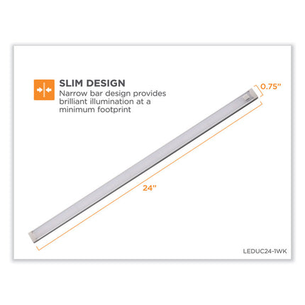 led under counter lighting with motion sensor and magnetic option 24-inch one-bar kit, 0.78w x 0.39h