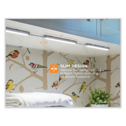 led dimmable under cabinet lighting with motion sensor five-bar kit, 0.78w x 0.39h