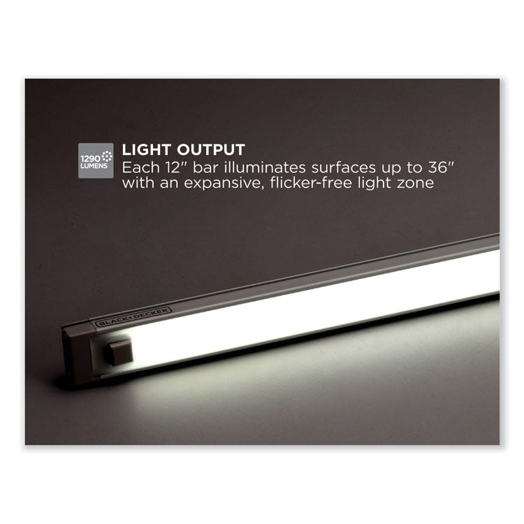 led dimmable under counter lighting with motion sensor and magnetic option three-bar kit, 0.78w x 0.39h