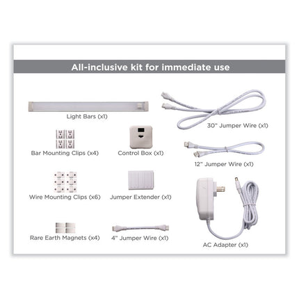 led dimmable under counter office lighting with motion sensor and magnetic option one-bar kit, 0.78w x 0.39h