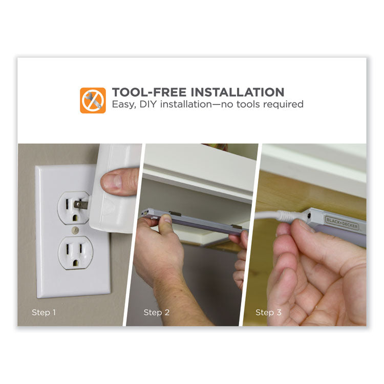 led dimmable under counter lighting with motion sensor and magnetic option one-bar kit, 0.78w x 0.39h, 9" length