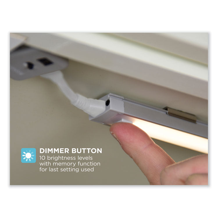 led dimmable under counter lighting with motion sensor and magnetic option nine-inch one-bar kit, 0.78w x 0.39h