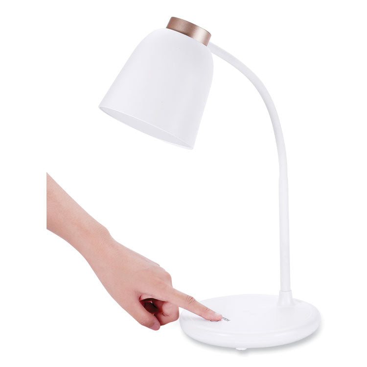 Wireless Charging LED Desk Lamp, 15.47" High, White