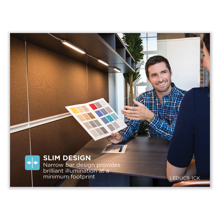 led dimmable under counter lighting with motion sensor and magnetic option nine-inch one-bar kit, 0.78w x 0.39h