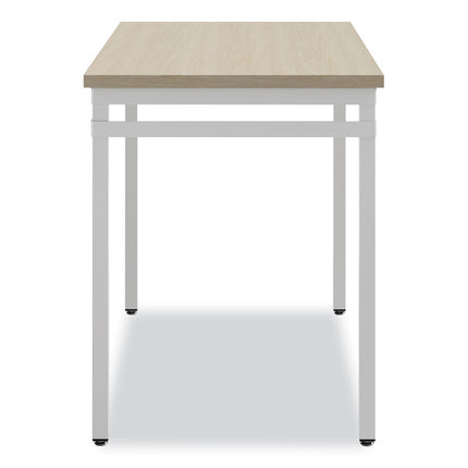 Ready Home Office Desk, 45.5" x 23.5" to 29.5", Beige/White
