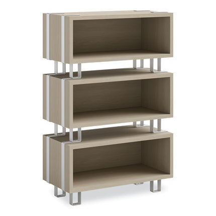 Ready Home Office Small Stackable Storage, 1-Shelf, 24w x 12d x 12.25h, Beige/White