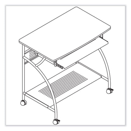 Eastwinds Series Argo PC Workstation, 31.5" x 19.75" x 30.25", Anthracite