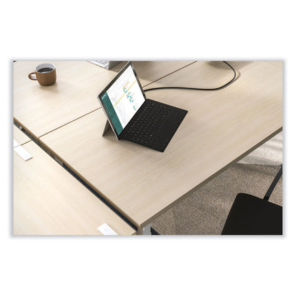 Ready Home Office Desk, 45.5" x 23.5" to 29.5", Beige/White