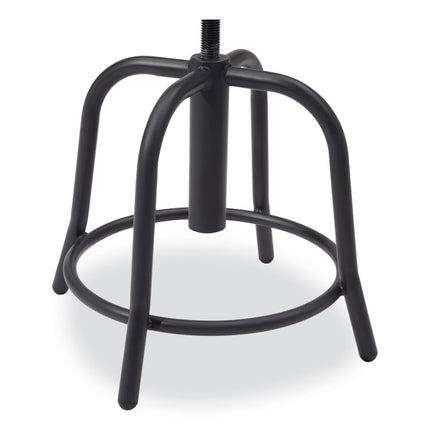 6800 Series Height Adjustable Metal Seat Swivel Stool, Supports Up to 300 lb, 18" to 24" Seat Height, Black Seat/Base