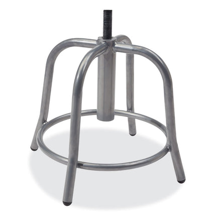6800 Series Height Adjustable Metal Seat Stool, Supports Up to 300 lb, 18" to 24" Seat Height, Persian Blue Seat/Gray Base