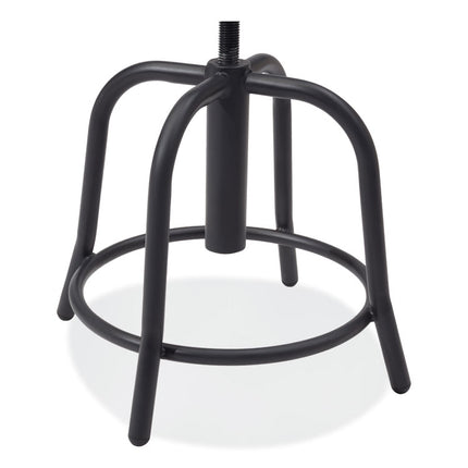 6800 Series Height Adjustable Fabric Seat Swivel Stool, Supports Up to 300 lb, 18" to 25" Seat Height, Black Seat/Base