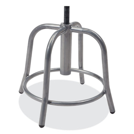 6800 Series Height Adjustable Fabric Seat Swivel Stool, Supports Up to 300 lb, 18" to 25" Seat Height, Black Seat/Gray Base