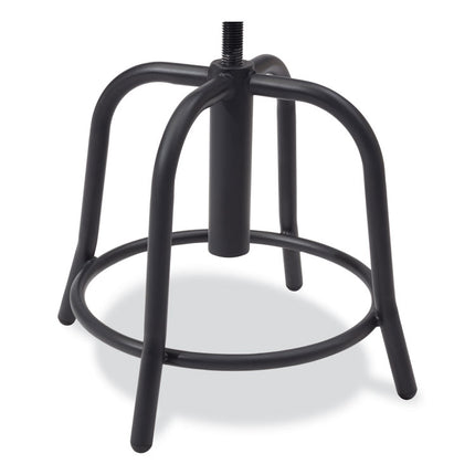 6800 Series Height Adjustable Metal Seat Stool, Supports Up to 300 lb, 18" to 24" Seat Height, Burgundy Seat, Black Base